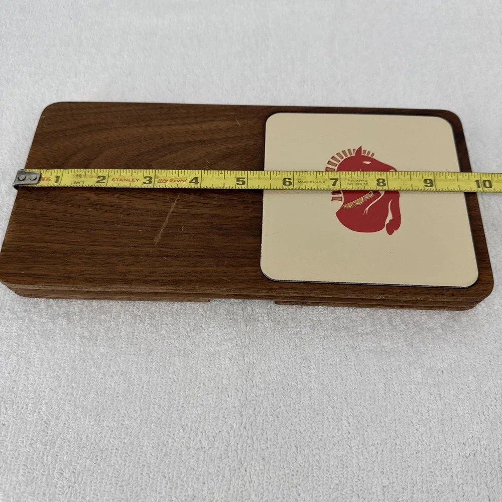 MCM Barware Tool Mixology Set Italian Horse Walnut Cutting Board‎ 10